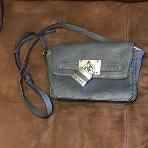 Medium size gray crossbody by Guess with padlock